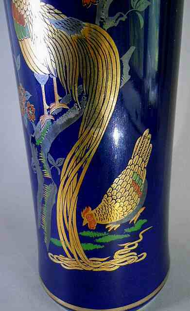 Фото 12. Винтажная китайская ваза кобальт с изображением жар птицы