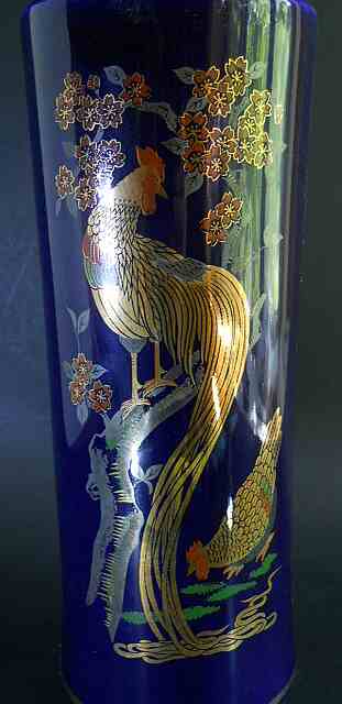 Фото 13. Винтажная китайская ваза кобальт с изображением жар птицы