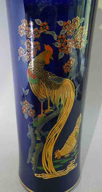 Фото 9. Винтажная китайская ваза кобальт с изображением жар птицы