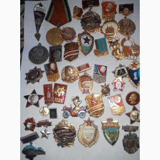 Коллекция значков, знаки, медали