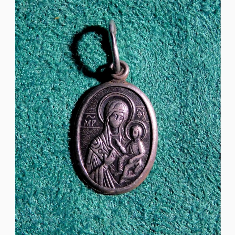 Кулон икона Мать Божья серебро Богородица подвеска