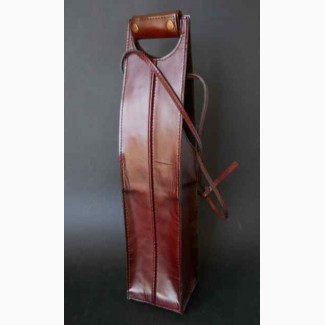 Винтажная чехол/сумка для бутылки из натуральной кожи