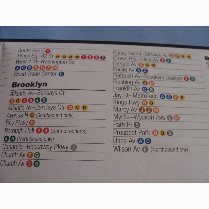 Фото 2. Карта метро Нью Йорка