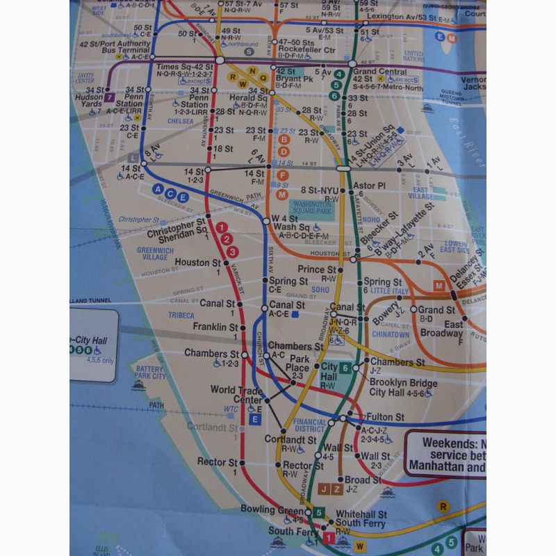 Фото 3. Карта метро Нью Йорка