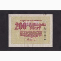 200 000 000 марок 1923г. Германия. T 13318