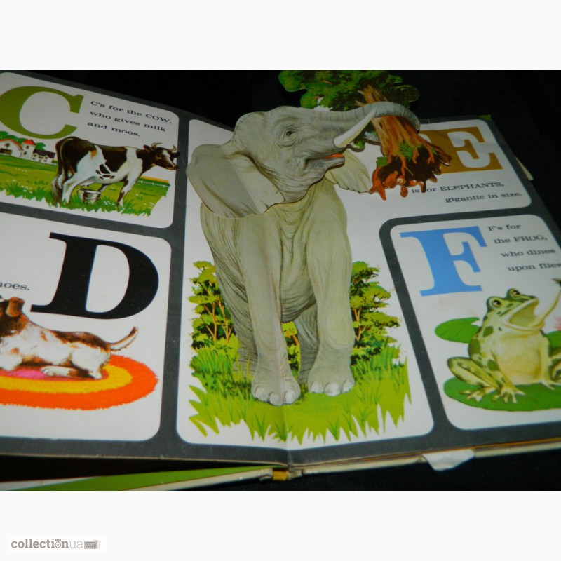 Фото 4. 3D Азбука Буквар Pop Up Animal Alphabet Book by Random House 1973 США