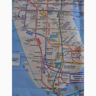 Карта Метрополитена Нью Йорка