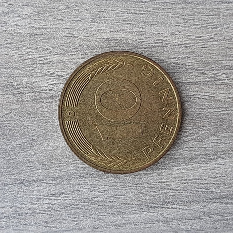 Фото 3. Монета ФРГ 10 пфеннигов 1990 D