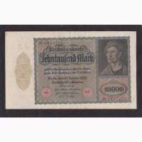 10 000 марок 1923г. М 1825271. Германия. (большой размер)