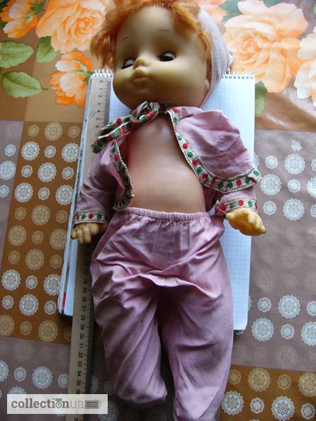 Кукла мальчик в ползунках, плачущий, 40см. ГДР СССР