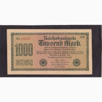 1000 марок 1923г. Ka 103707. Германия
