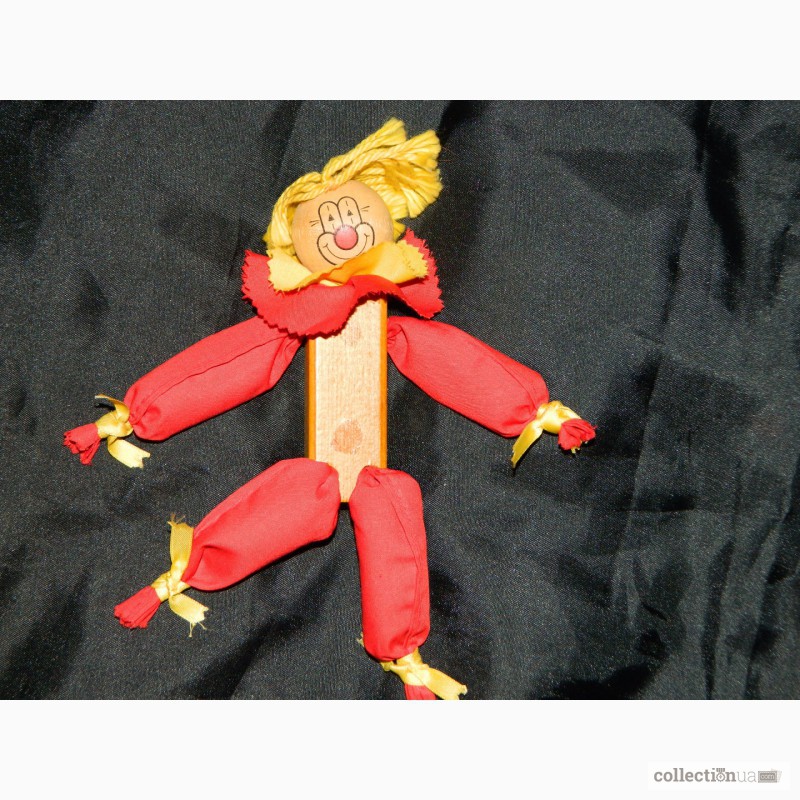 Фото 3. Винтажная Деревянная Кукла Клоун 70х годов