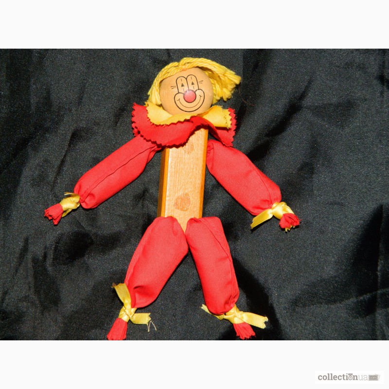 Фото 5. Винтажная Деревянная Кукла Клоун 70х годов