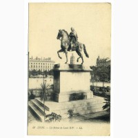 Открытка (ПК). Франция. Лион. Статуя Людовика XIV. Лот 247