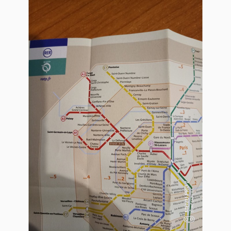 Фото 3. Карта метро Парижа