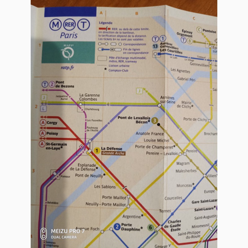 Фото 4. Карта метро Парижа