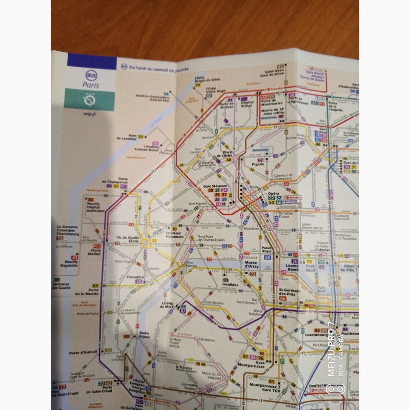 Фото 5. Карта метро Парижа