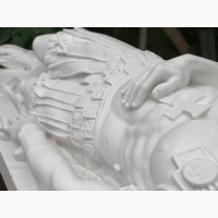 Скульптура Св. Себастьяна из белого мрамора производство под заказ