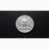 5 лир 1927г. серебро. Италия