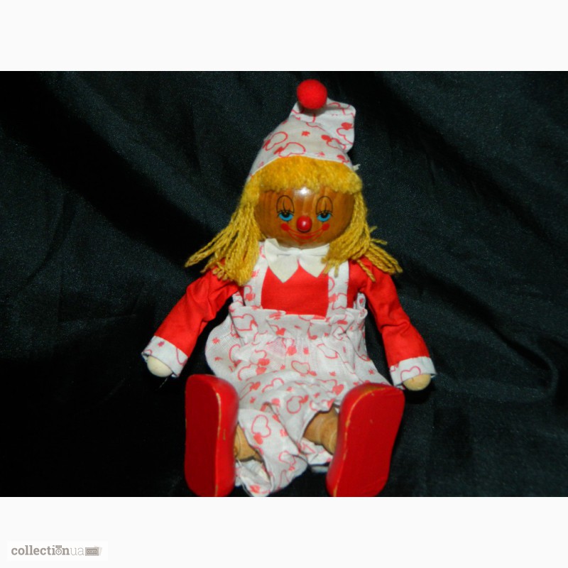 Фото 3. Деревянная Кукла Клоун 25см