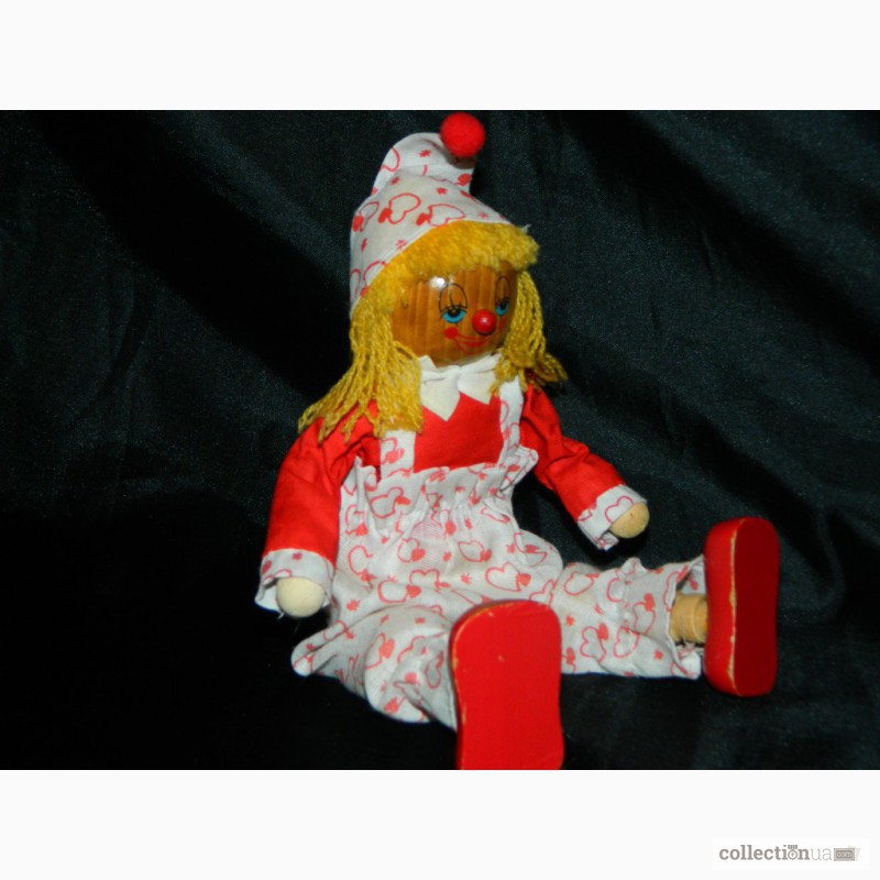 Фото 5. Деревянная Кукла Клоун 25см