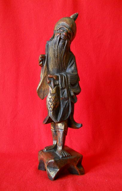 Фото 2. Китайская старинная деревянная статуэтка