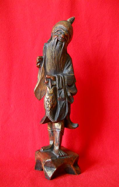 Фото 4. Китайская старинная деревянная статуэтка