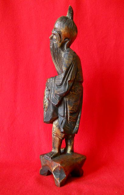 Фото 6. Китайская старинная деревянная статуэтка