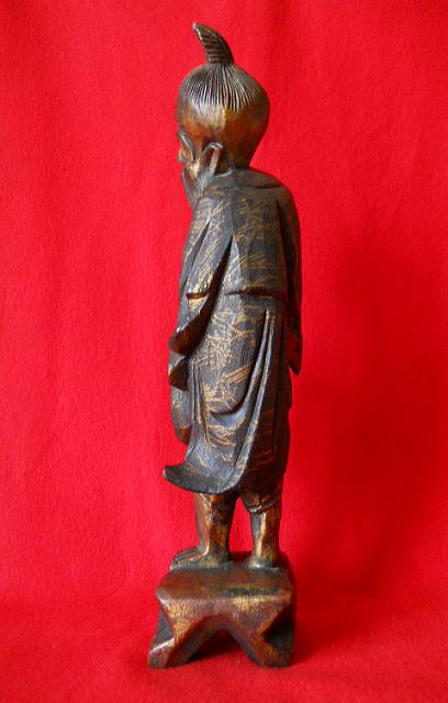Фото 7. Китайская старинная деревянная статуэтка