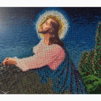 Продам ікону Ісус на оливній горі, вишиту бісером