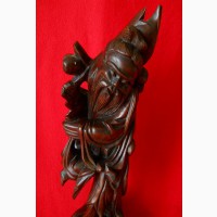 Старинная китайская деревянная статуэтка
