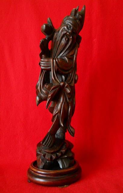 Фото 3. Старинная китайская деревянная статуэтка