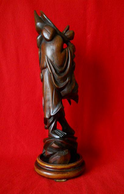 Фото 14. Старинная китайская деревянная статуэтка