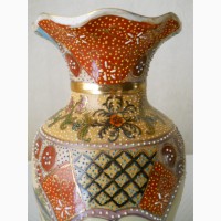 Винтажная интерьерная Китайская ваза в стиле “Satsuma”