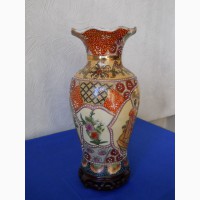 Винтажная интерьерная Китайская ваза в стиле “Satsuma”