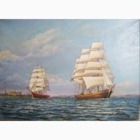 Продам старинную картину Море, 19 век
