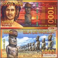 Банкнота 1000 ронго 2011 г Остров Пасхи
