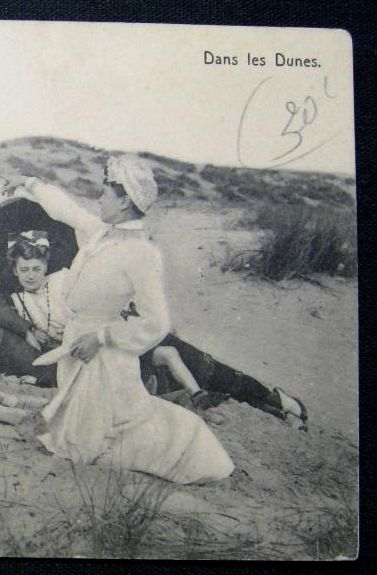 Фото 5. Открытка (ПК). Бельгия. Остенде Пляж в дюнах. 1912г. Лот 246