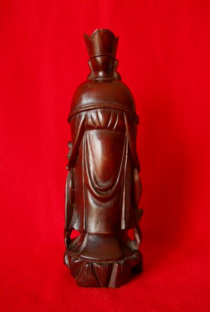 Фото 5. Старинная Китайская деревянная статуэтка из красного дерева